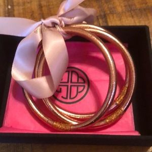 Buddha girl rose gold all weather bangles